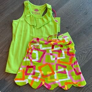 NWT Three Friends Skirt and Skort Set